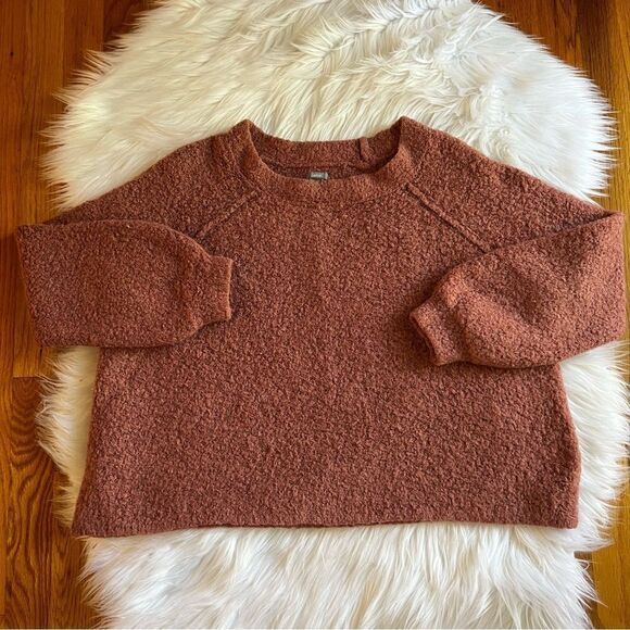 Aerie Cropped Knobby Oversized Sweater Size Large - Picture 1 of 5